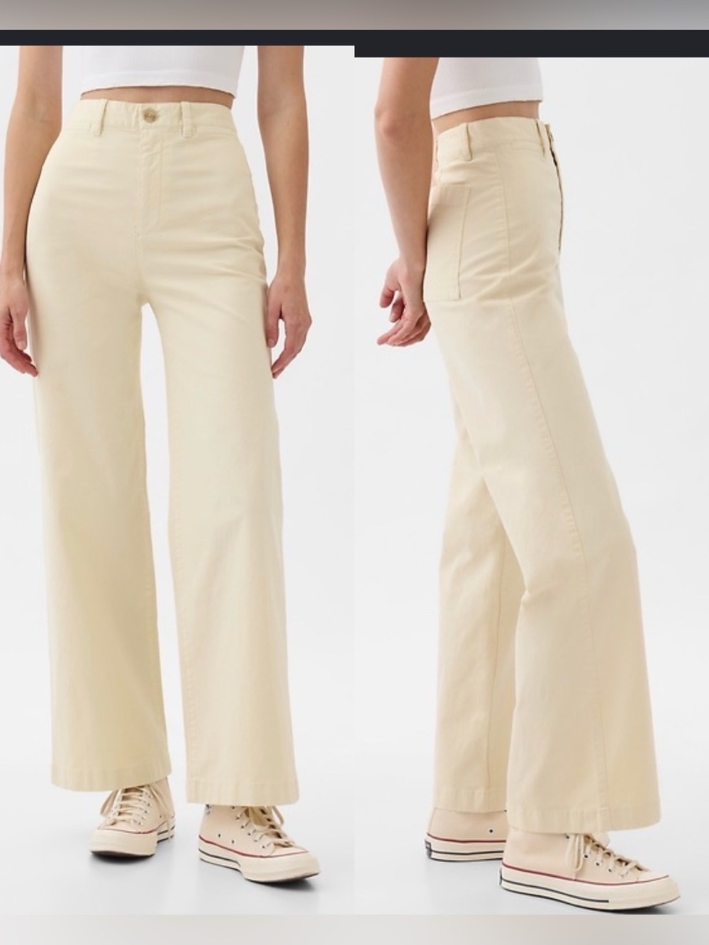 NWT GAP High Rise Stride Ankle Khaki Pants , size 6 Petite